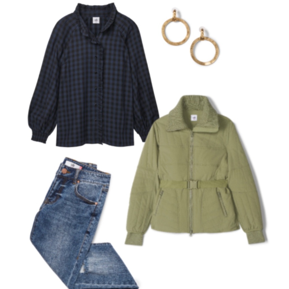 CAbi Blue Checkered Button Down Shirt - Picture 5 of 5